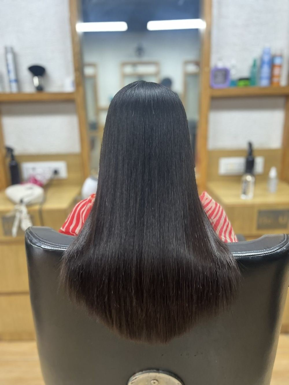 Hair treatment result at Be U Smart Salon Science City Ahmedabad