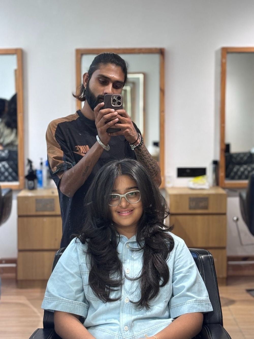 Layered haircut at Be U Smart Salon Science City Ahmedabad