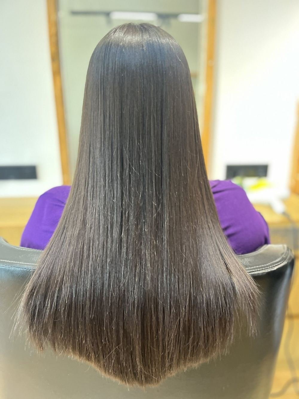 Smooth hair treatment result at Be U Smart Salon Science City Ahmedabad